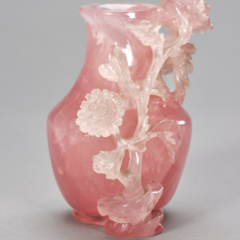 20世纪60-70年代 芙蓉石花卉瓶 - 图8