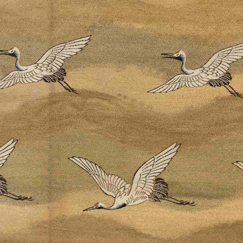 A silk yardage with crane bird decoration - 图4