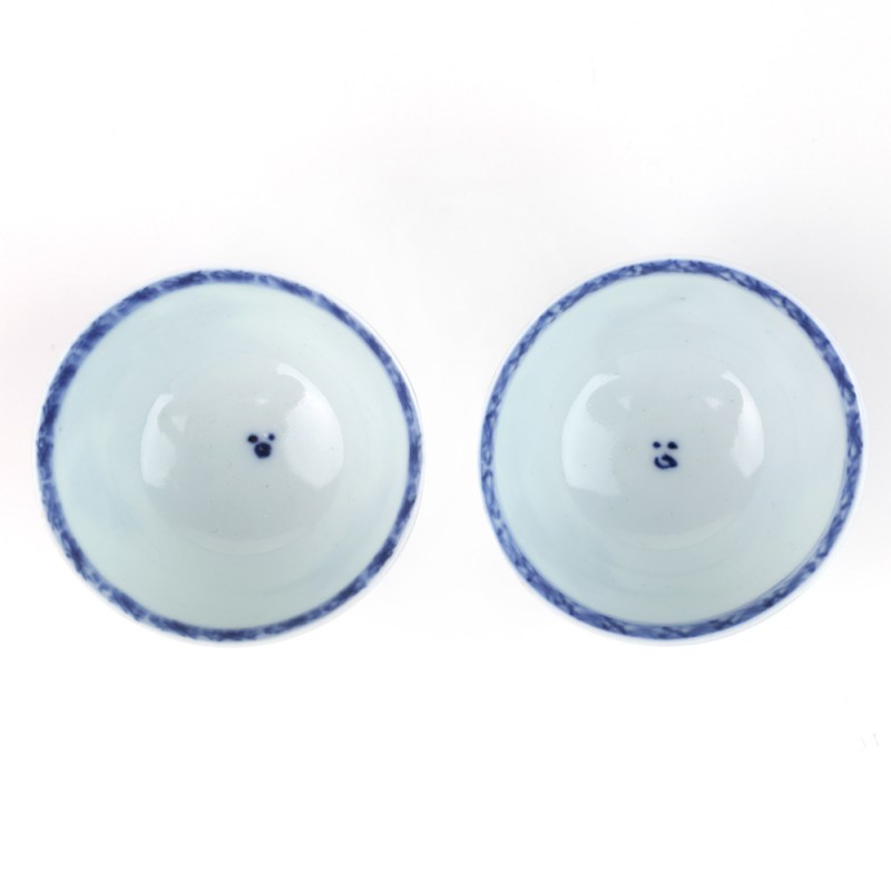清乾隆 “南京号”青花山水楼阁小杯一对 - 图4