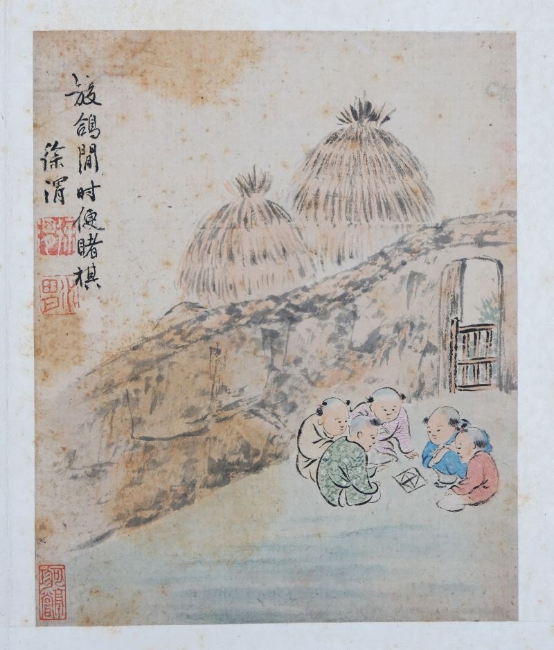 An album with paintings of playing boys titled: 'A playful painting by Mr. Xu Tianchi (Xu Wei) of the Ming dynasty, for an elder brother/peer' - 图18