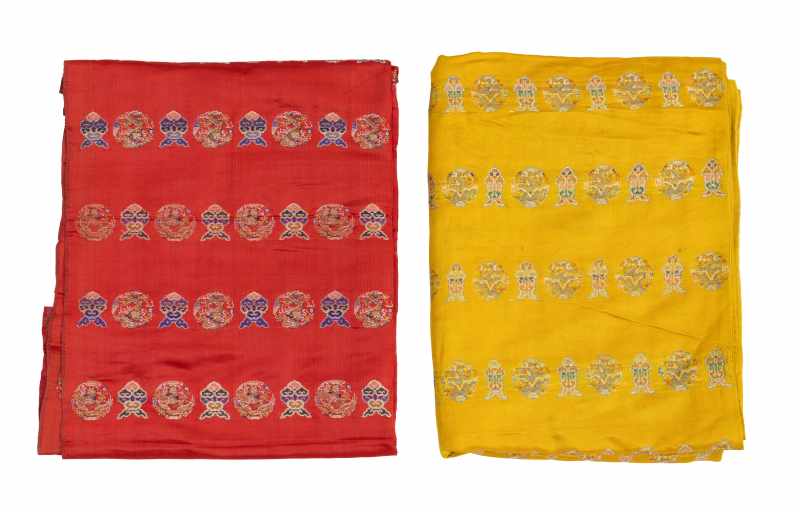Two silk brocade panels - 图3
