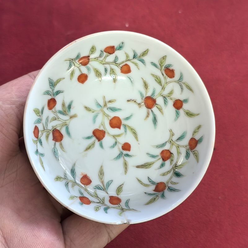 清光绪 粉彩瑞果纹盘 - 图3