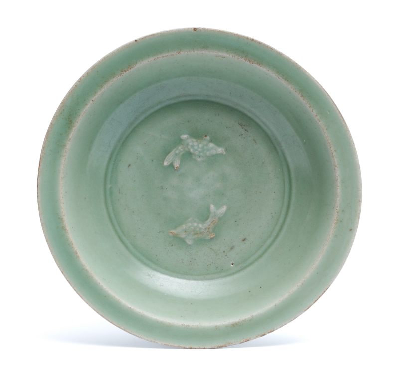 A Longquan celadon 'twin-fish' dish
