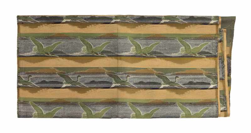 A silk yardage with crane bird decoration - 图7