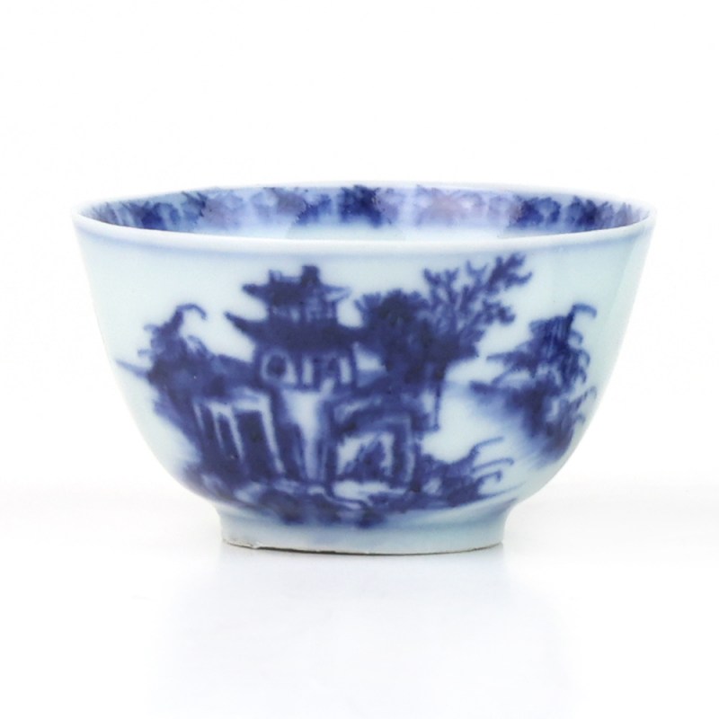 清乾隆 “南京号”青花山水楼阁小杯一对 - 图5