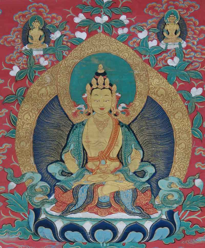 A Thangka Depicting Bhāiṣajyaguru and the Assembly of One Thousand Buddhas - 图3