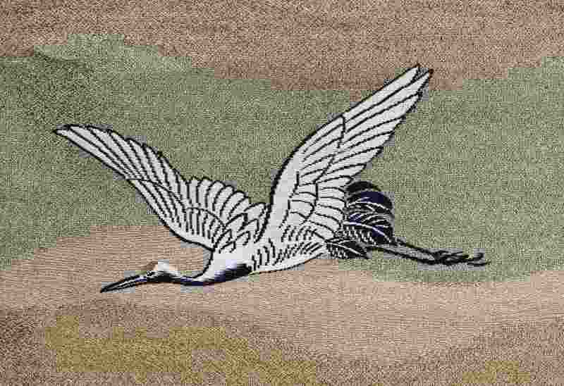 A silk yardage with crane bird decoration - 图10