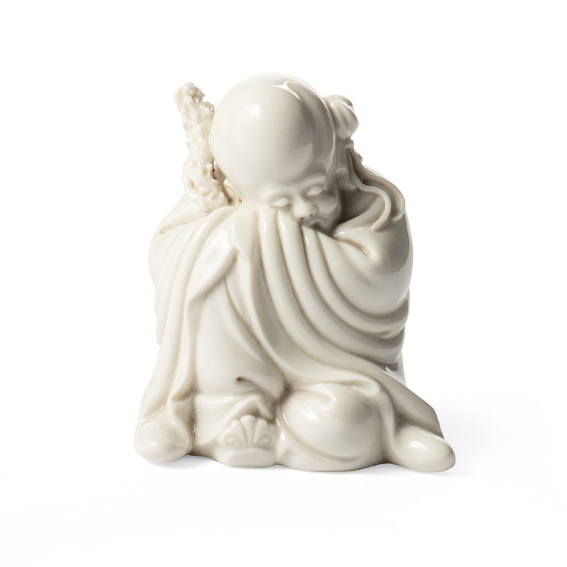 A Dehua white-glazed seated figure of Shoulao - 图2