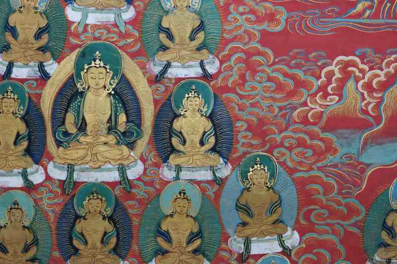 A Thangka Depicting Bhāiṣajyaguru and the Assembly of One Thousand Buddhas - 图5