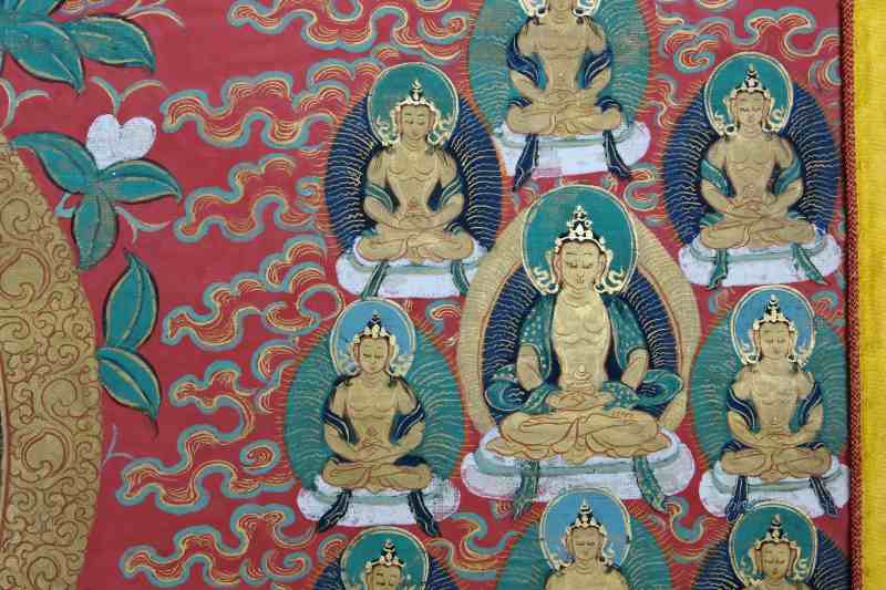 A Thangka Depicting Bhāiṣajyaguru and the Assembly of One Thousand Buddhas - 图6