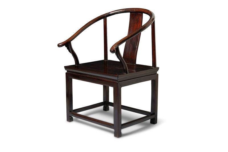 A hongmu horseshoe-back armchair, Quanyi - 图2