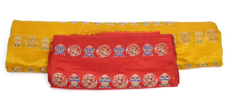 Two silk brocade panels - 图13