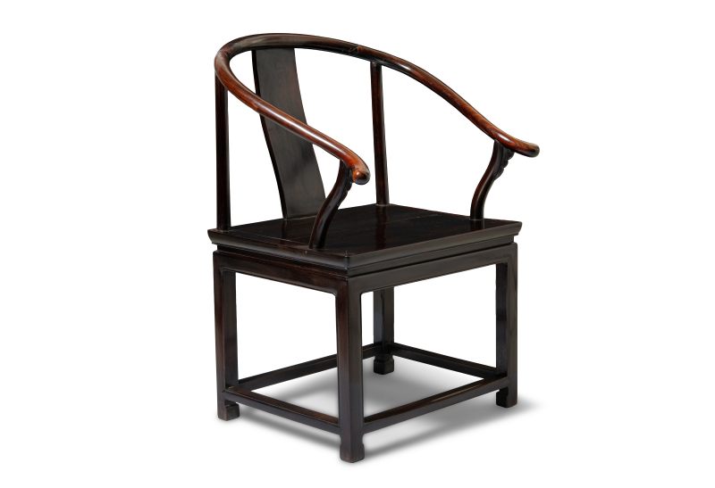 A hongmu horseshoe-back armchair, Quanyi - 图4