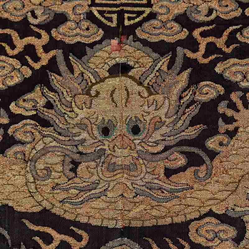 A pair of silk kesi embroidered ‘dragon’ roundels - 图5