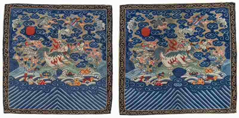 A pair of rank badges (buzi) - 图1