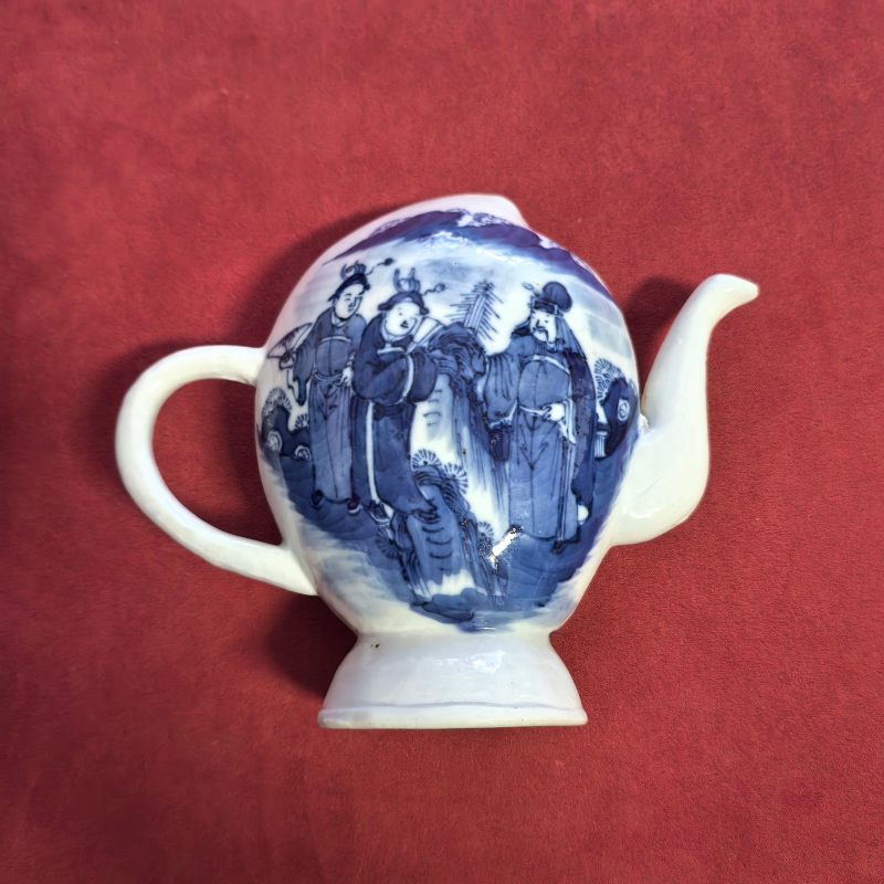 清晚期 青花三星祝寿倒流壶 - 图7