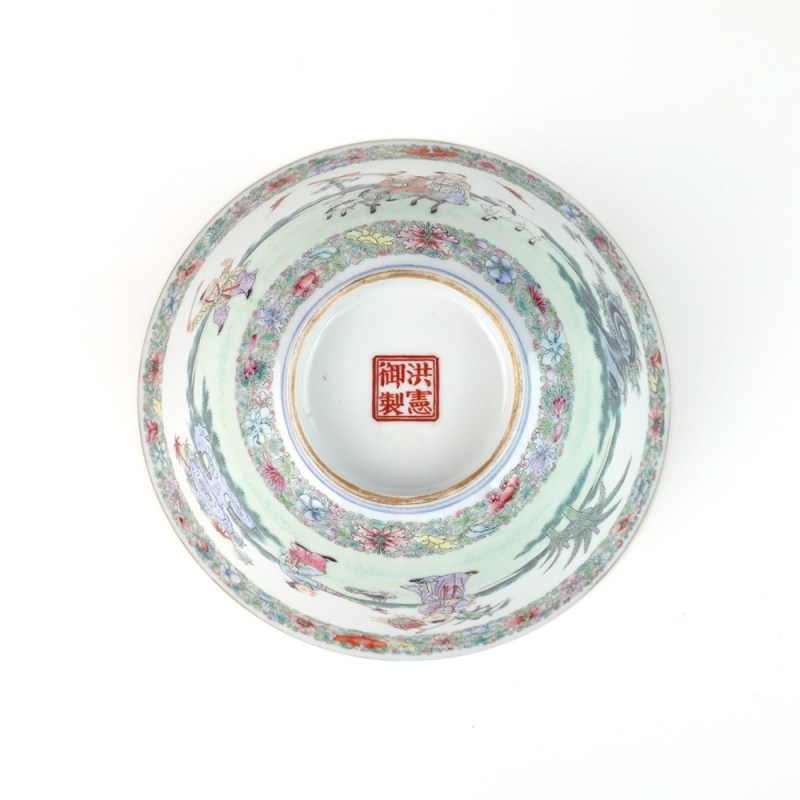 民国 粉彩婴戏图碗 - 图6