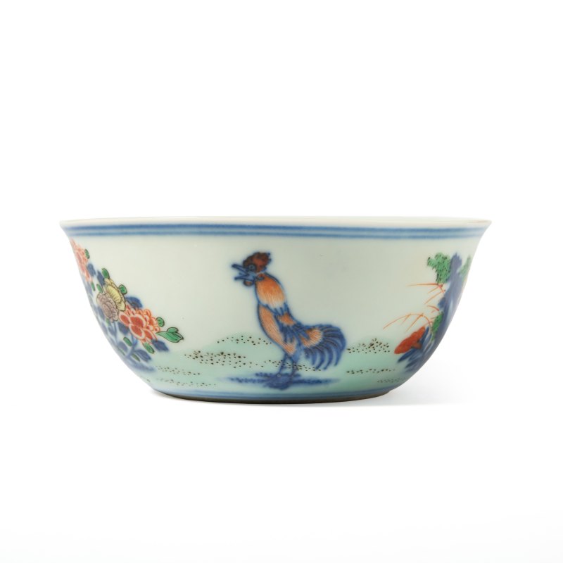 A Ming-style doucai 'chicken' cup, Chenghua mark but of later period - 图1