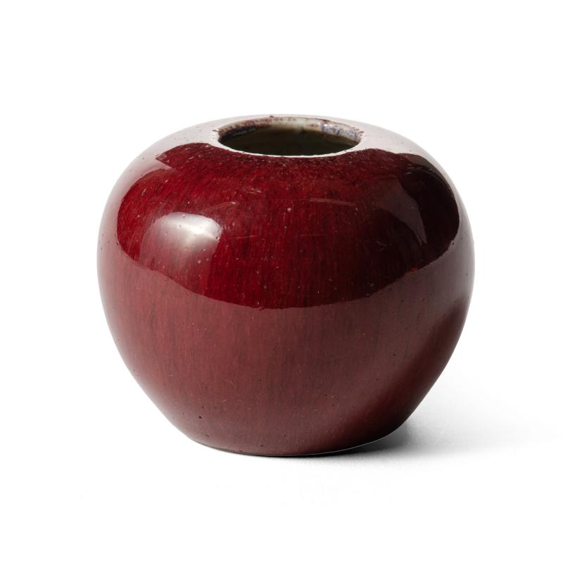 A flambé-glazed water pot