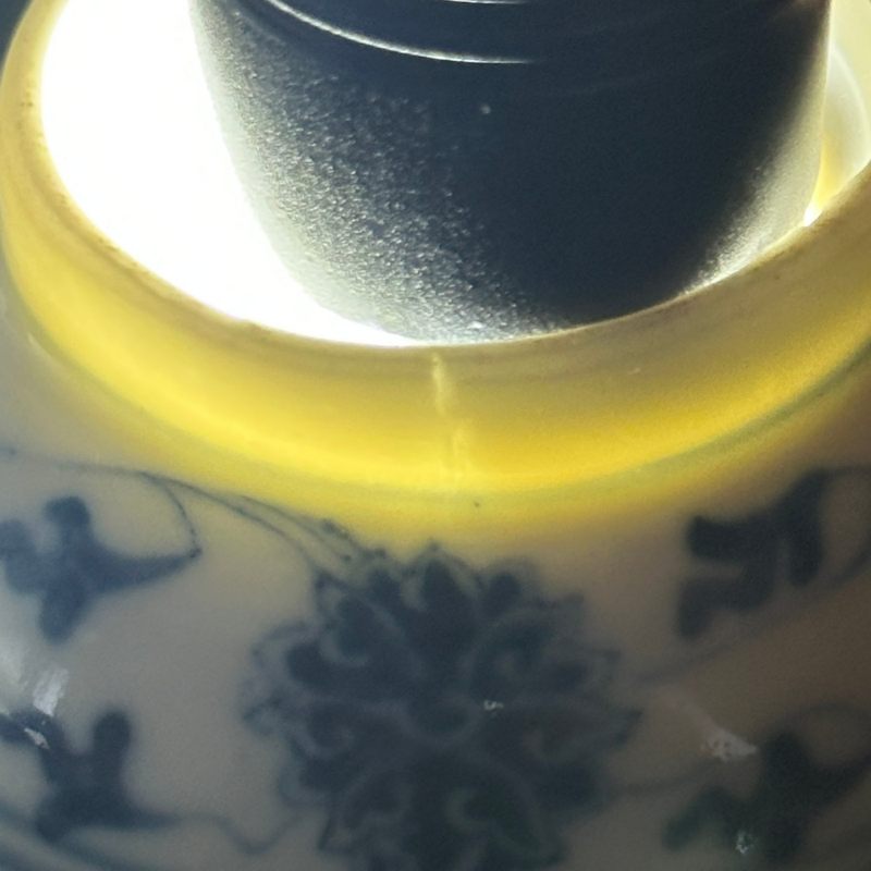 清光绪 青花缠枝莲纹小蝶 - 图7