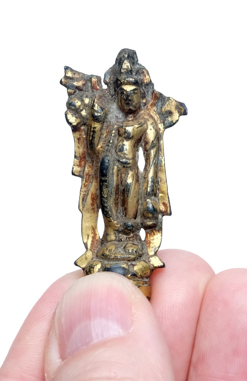 A group of four small gilt-bronze figures - 图4