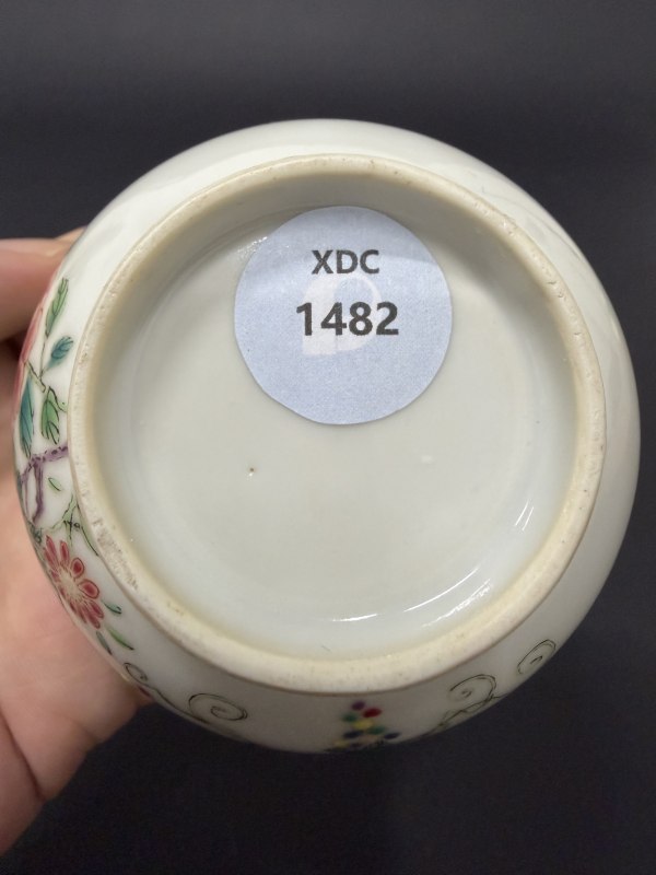 清中期 粉彩过枝松鼠葡萄纹茶圆 - 图15