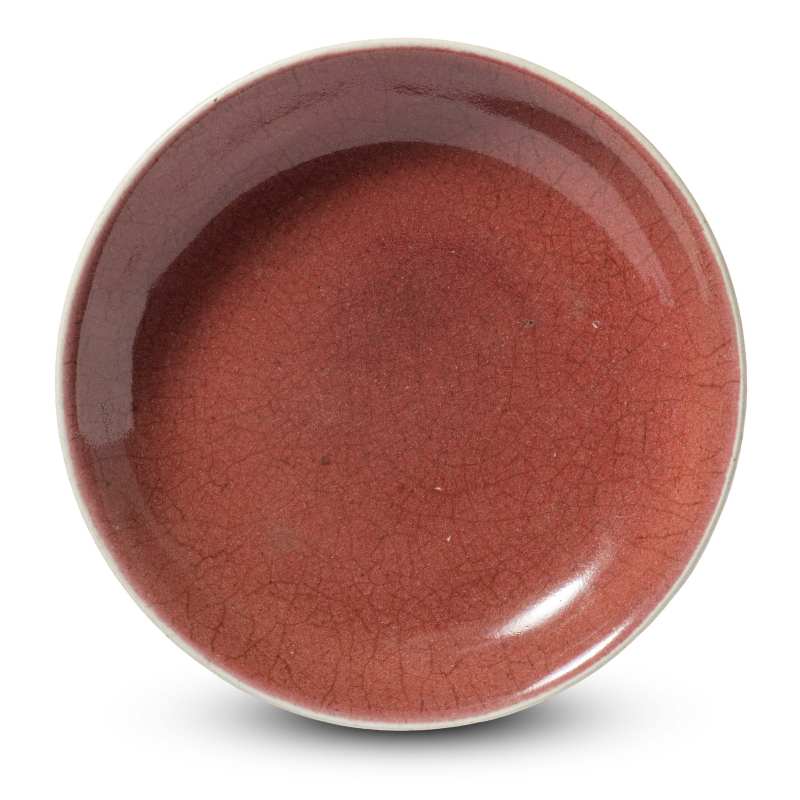 A copper-red glazed dish