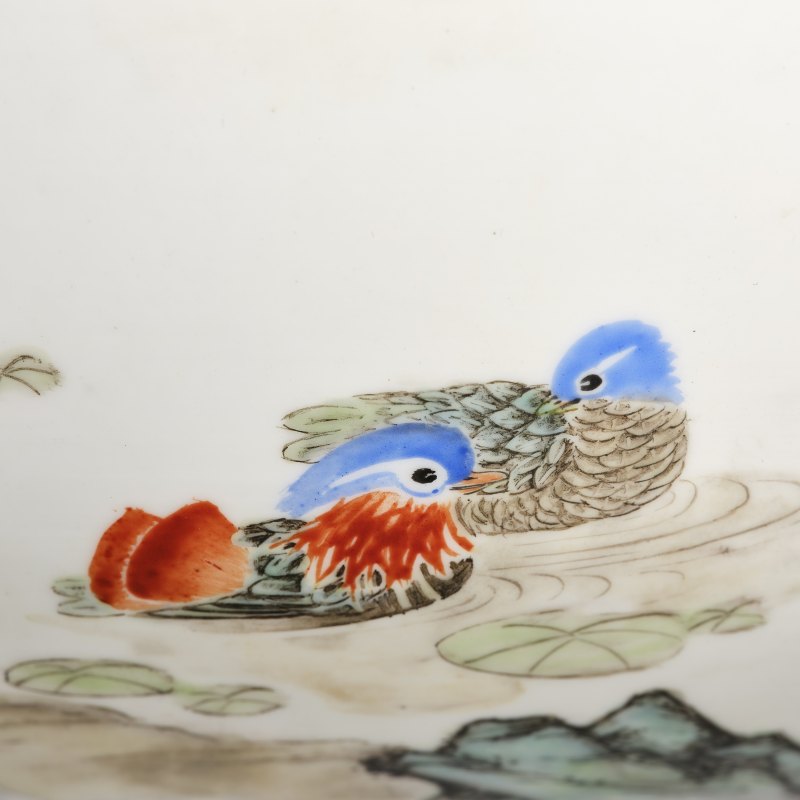 20世纪80年代 粉彩伍伦图大碗 - 图15