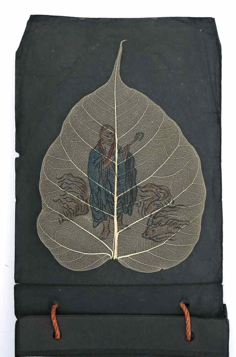 An album of eighteen bodhi leaf paintings - 图2