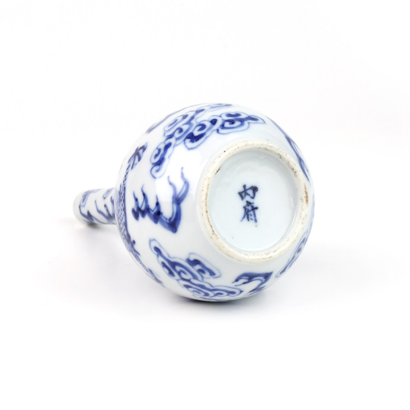 清光绪 青花龙凤纹胆瓶 - 图4