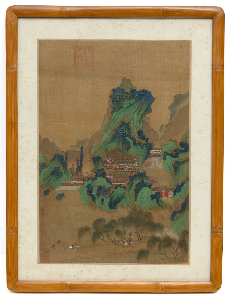 臣 趙伯駒 恭上 | A mountainous landscape inscribed Zhao Boju 臣 趙伯駒 恭上 - 图2