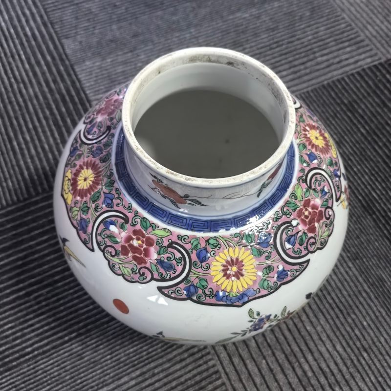清晚期 粉彩锦鸡牡丹纹将军罐 - 图8