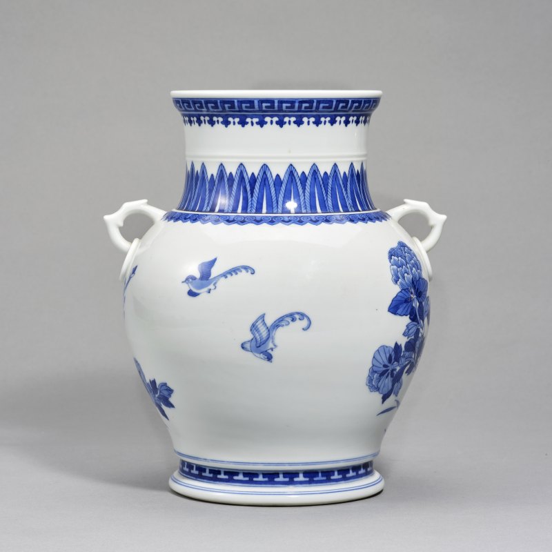20世纪60-70年代 青花花鸟纹尊 - 图3