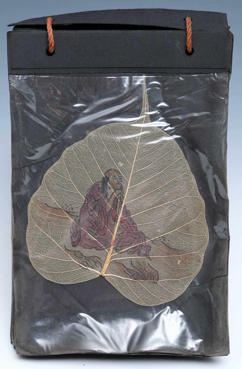 An album of eighteen bodhi leaf paintings - 图8