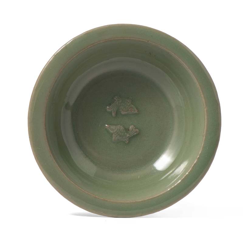 A small Longquan celadon 'twin-fish' dish