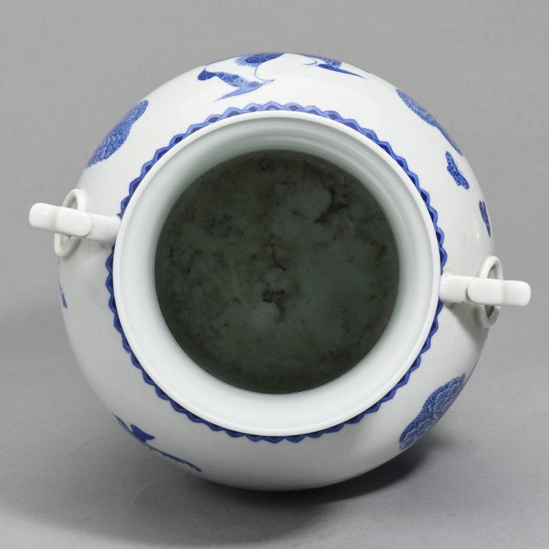 20世纪60-70年代 青花花鸟纹尊 - 图5