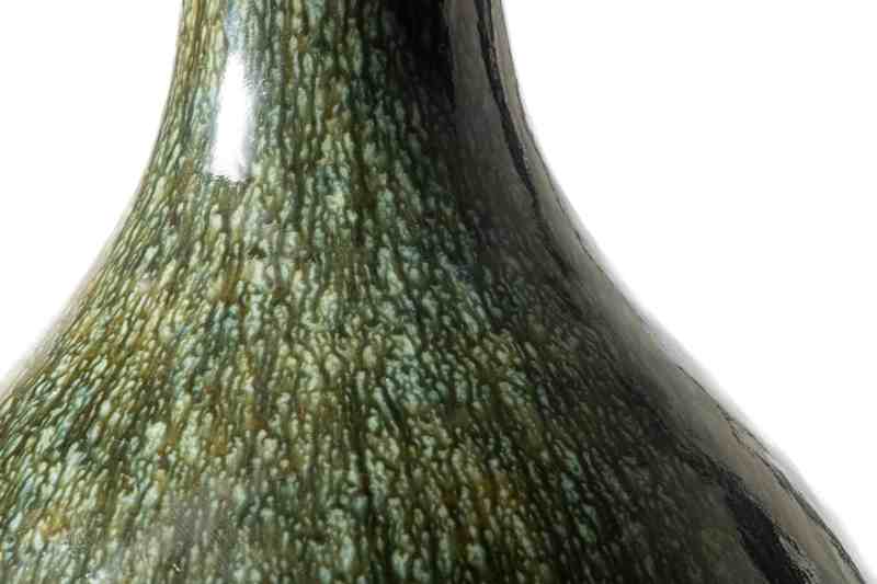 A large mottled-green-glazed bottle vase - 图2