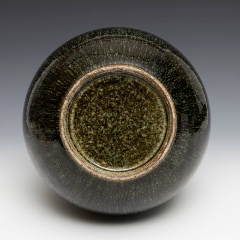 A large mottled-green-glazed bottle vase - 图5