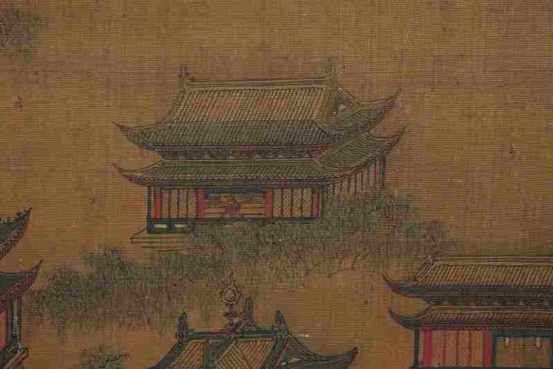 趙伯駒 | A palace scene with figures, signed and in the manner of Zhao Boju 趙伯駒 - 图15
