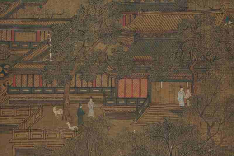 趙伯駒 | A palace scene with figures, signed and in the manner of Zhao Boju 趙伯駒 - 图17