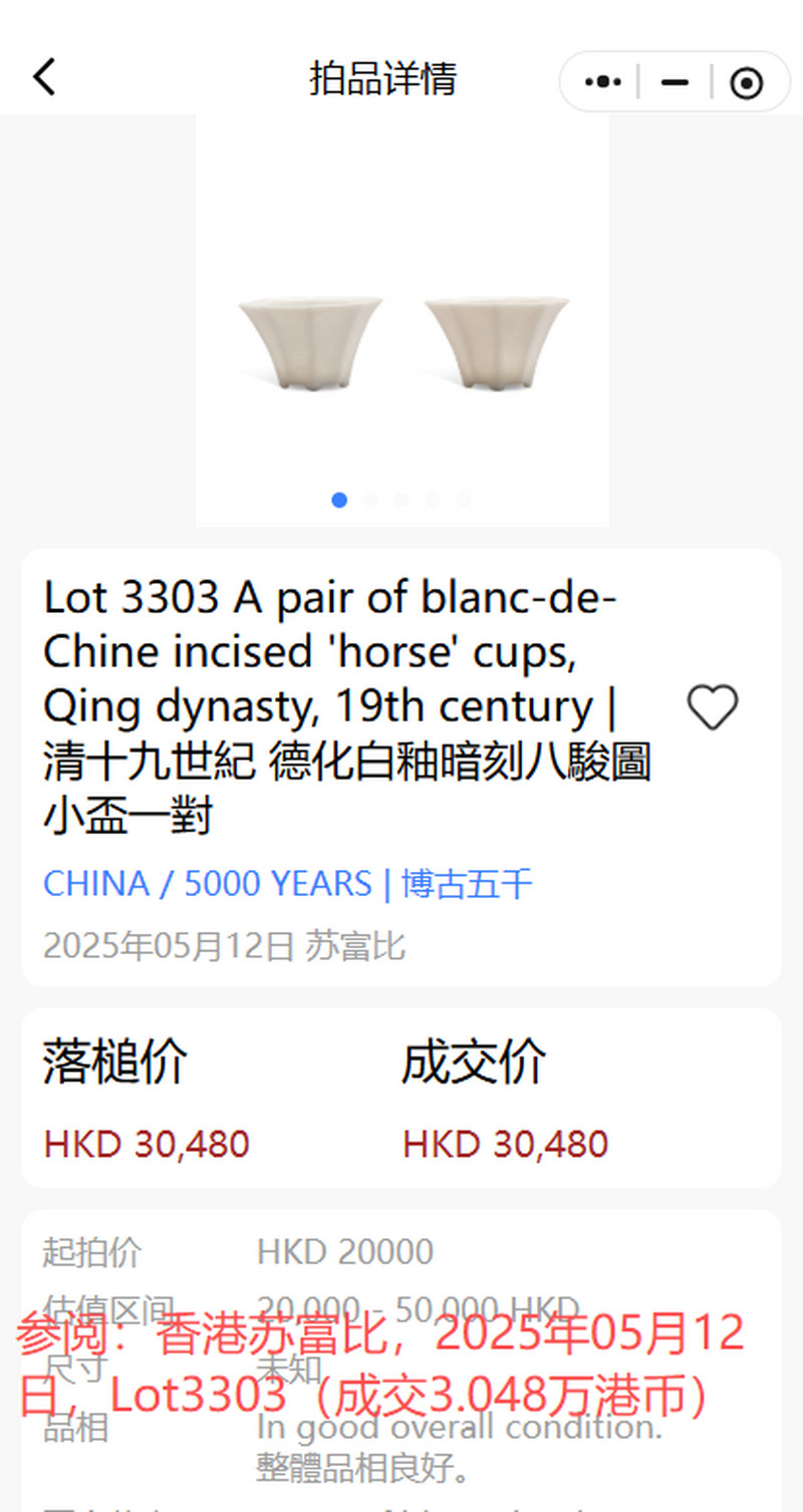 明末清初 德化白釉诗文八方角杯 - 图13