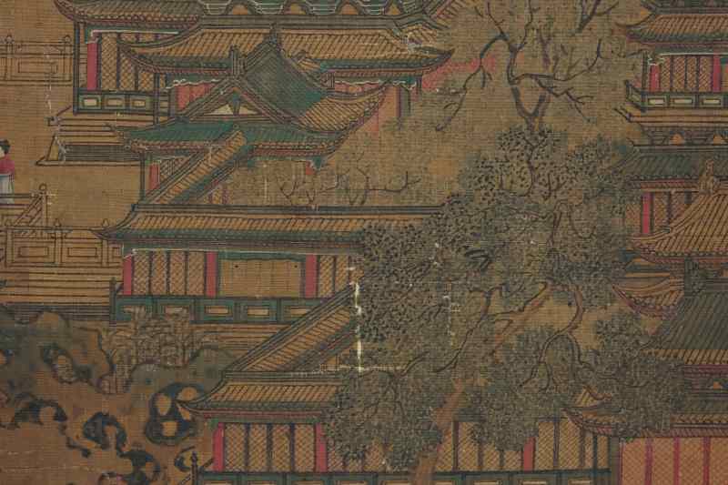 趙伯駒 | A palace scene with figures, signed and in the manner of Zhao Boju 趙伯駒 - 图16