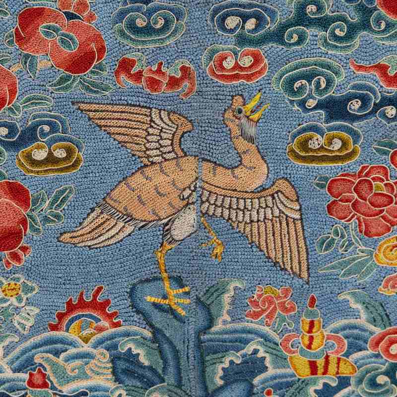 A pair of embroidered rank badges (buzi) - 图6