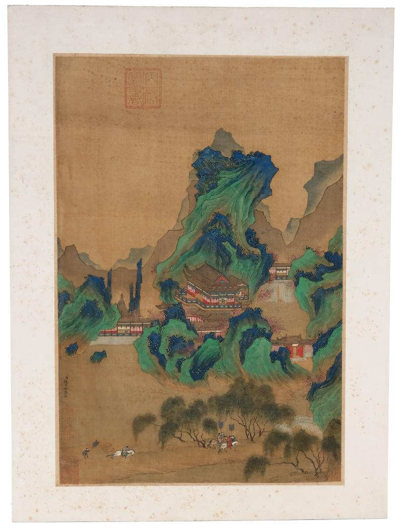 臣 趙伯駒 恭上 | A mountainous landscape inscribed Zhao Boju 臣 趙伯駒 恭上 - 图12