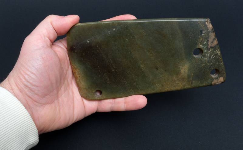 A neolithic jade axe blade 'Fu' - 图9