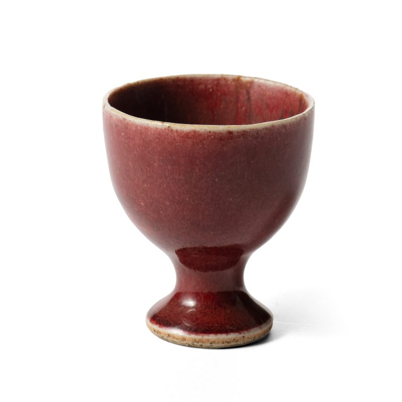 Four small copper-red glazed stem/wine cups - 图4