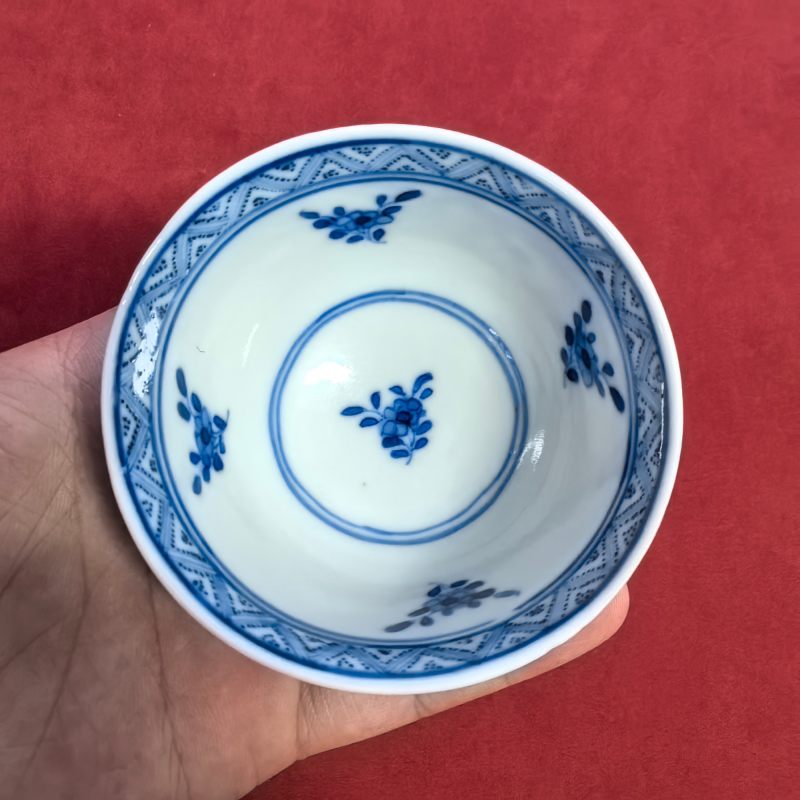 清晚期 青花狩猎图杯 - 图7