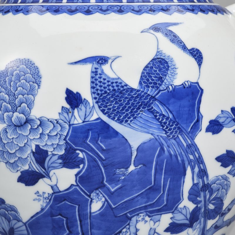 20世纪60-70年代 青花花鸟纹尊 - 图8