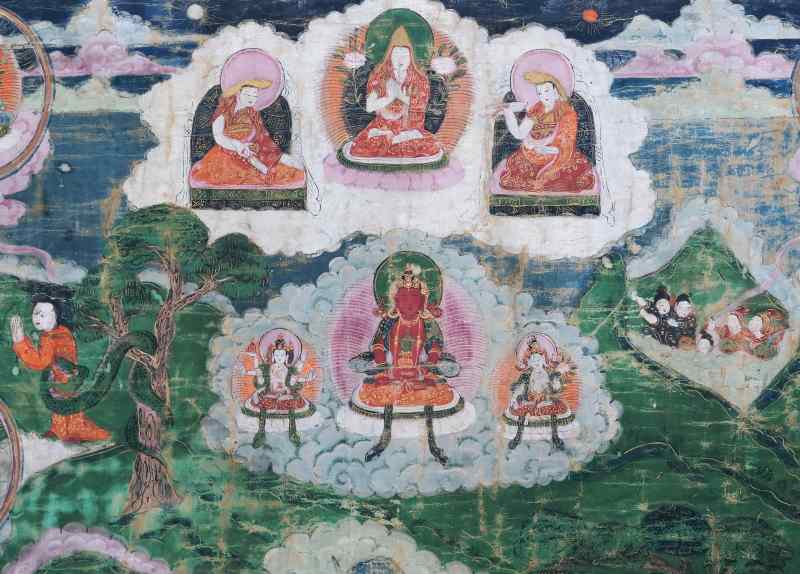 A Tibetan Thangka Depicting Green Tārā and Mahākāla - 图9