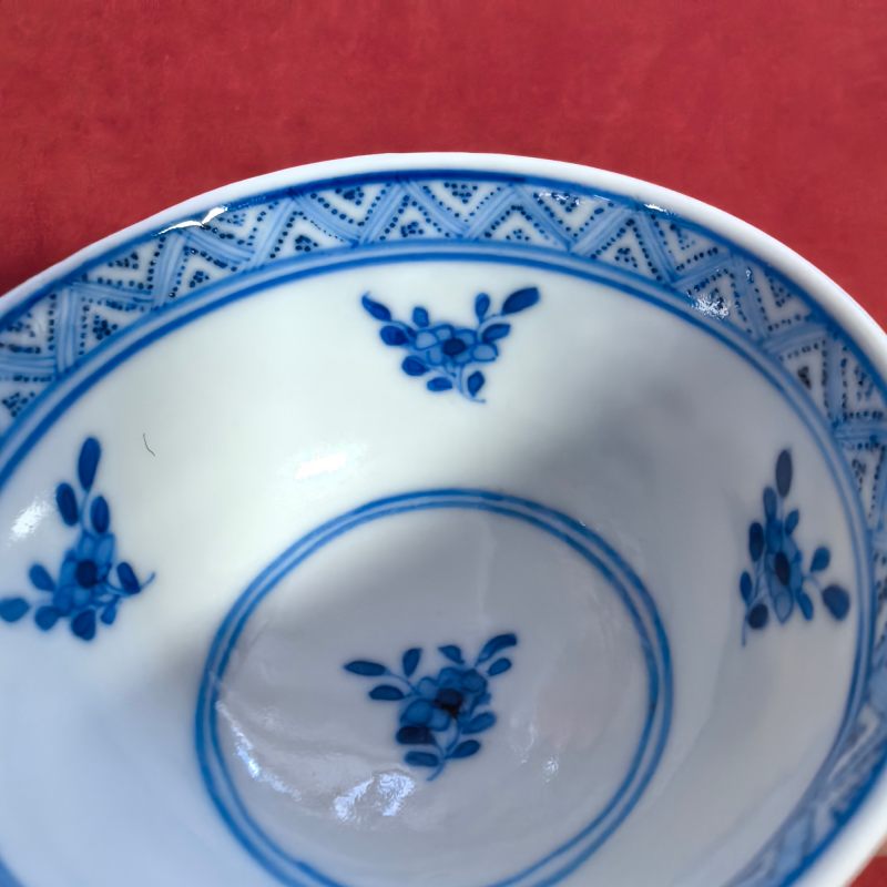 清晚期 青花狩猎图杯 - 图8